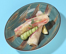 Рулетики из рисовой бумаги с овощами - Фото