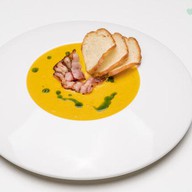 Орехово-тыквенный крем суп с беконом Фото
