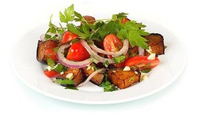 Салат с жареными баклажанами - Фото