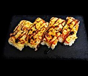 Суси-пицца с ветчиной и курицей - Фото