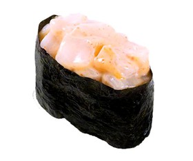 Суши острые с лососем (гункан) - Фото