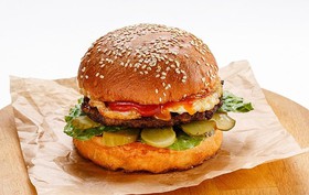 Гамбургер с бифштексом - Фото