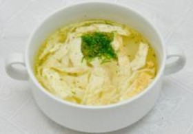 Суп куриный с омлетом - Фото