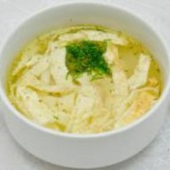 Суп куриный с омлетом Фото