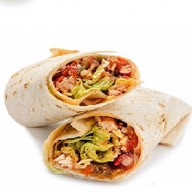 Шаурма с шашлыком из свинины и овощами Фото