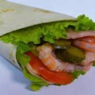 Сэндвич ролл с креветками Фото
