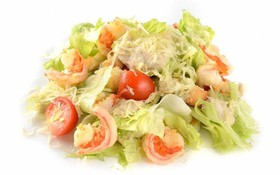 Цезарь салат с креветкой - Фото