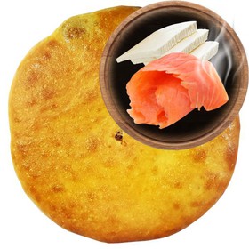 Осетинский пирог с горбушей и сулугуни - Фото