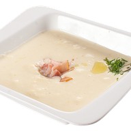 Сырный крем суп с беконом Фото