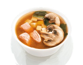 Мисо суп с лососем и шампиньонами - Фото