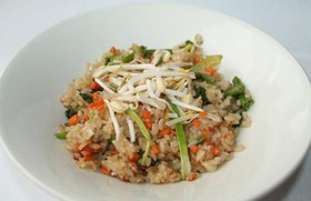 Теппаньяки рис с овощами ланч - Фото