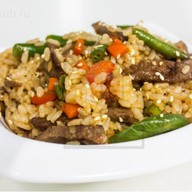 Рис с говядиной под устричным соусом Фото