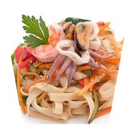Морепродукты вок в кисло-сладком соусе Фото