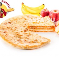 Фирменный пирог с яблоком и бананом Фото