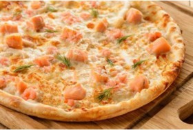 Пицца "Семга с креветками" - Фото