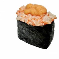 Спайс суши гребешок тобико Фото