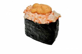 Спайс суши гребешок тобико - Фото