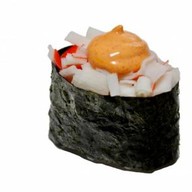 Спайс суши с крабовыми палочками Фото