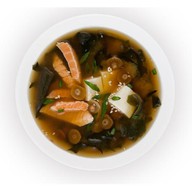 Мисо суп с лососем Фото