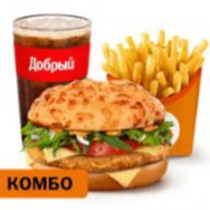 Римский бургер с курицей большой комбо Фото