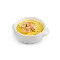 Норвежский суп с семгой и креветками Фото