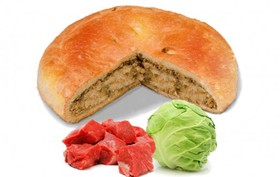 Пирог с говядиной и капустой - Фото