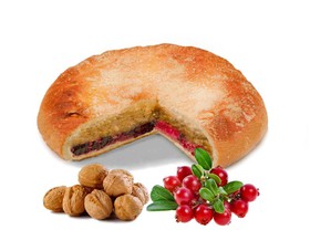 Пирог с орехом и клюквой - Фото