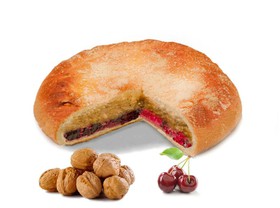 Пирог с орехом и вишней - Фото
