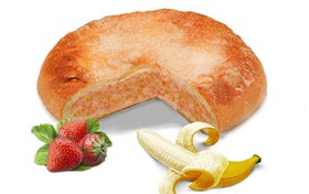 Пирог с бананом и клубникой - Фото