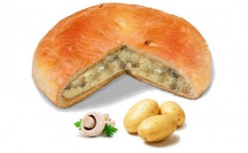 Постный пирог с картошкой и грибами - Фото