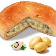 Постный пирог с картошкой и грибами Фото