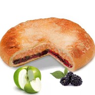 Постный пирог с яблоком и ежевикой Фото