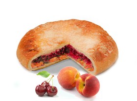 Пирог с вишней и персиком - Фото