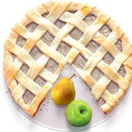 Песочный пирог с грушей и яблоком Фото