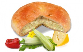 Пирог с кабачком, перцем и сыром - Фото