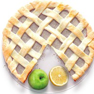 Песочный пирог с лимоном и яблоком Фото