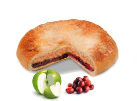 Пирог с яблоком и клюквой - Фото