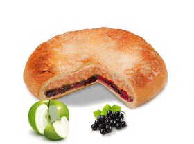 Пирог с яблоком и чёрной смородиной - Фото