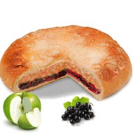 Пирог с яблоком и чёрной смородиной Фото