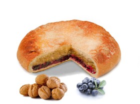Пирог с орехом и черникой - Фото