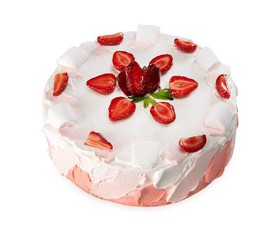 Бисквитный торт с клубникой - Фото