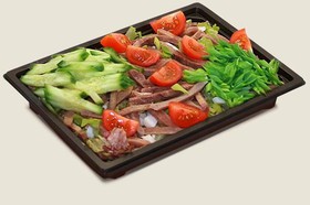 Салат овощной с языком - Фото