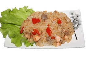 Рис с лососем и овощами - Фото