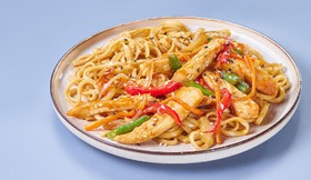 Вок с курицей терияки - Фото