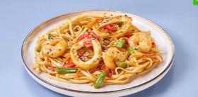 Вок с морепродуктами терияки - Фото