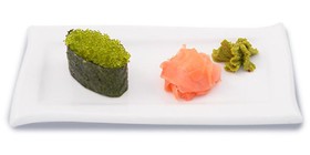 Суши с зеленой тобико - Фото