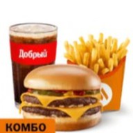 Двойной Чизбургер Большой Комбо Фото