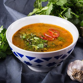 Восточный суп с машем (машхурда) - Фото