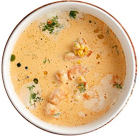 Кремовый суп с креветками - Фото