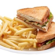 Сэндвичи + картофель фри Фото